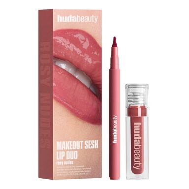 HUDA BEAUTY - Makeout Sesh Lip Duo Rosy Nudes