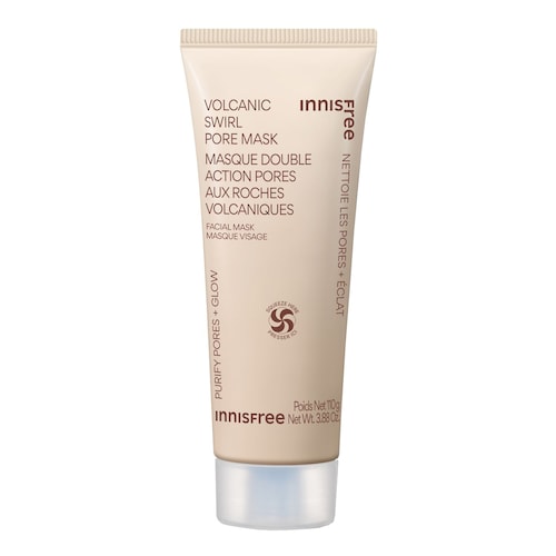 INNISFREE - Maseczka o podwójnym działaniu ze skałą wulkaniczną — Maska zwężająca pory
