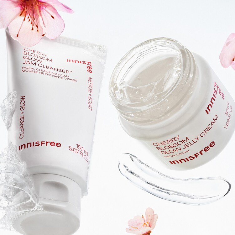 Reinigungsschaum zum Abschminken mit Kirschblüten - Reiniger für neuen Glow