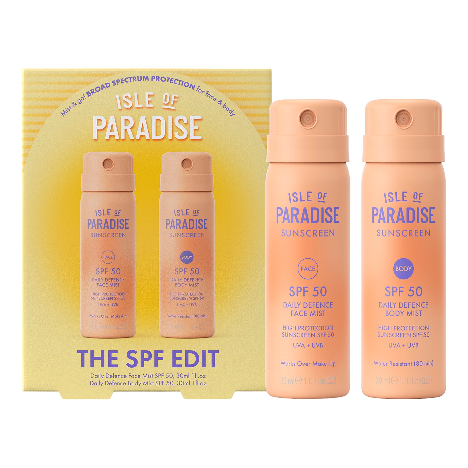 ISLE OF PARADISE - The SPF Edit - Ochranná SPF mlha na obličej a tělo