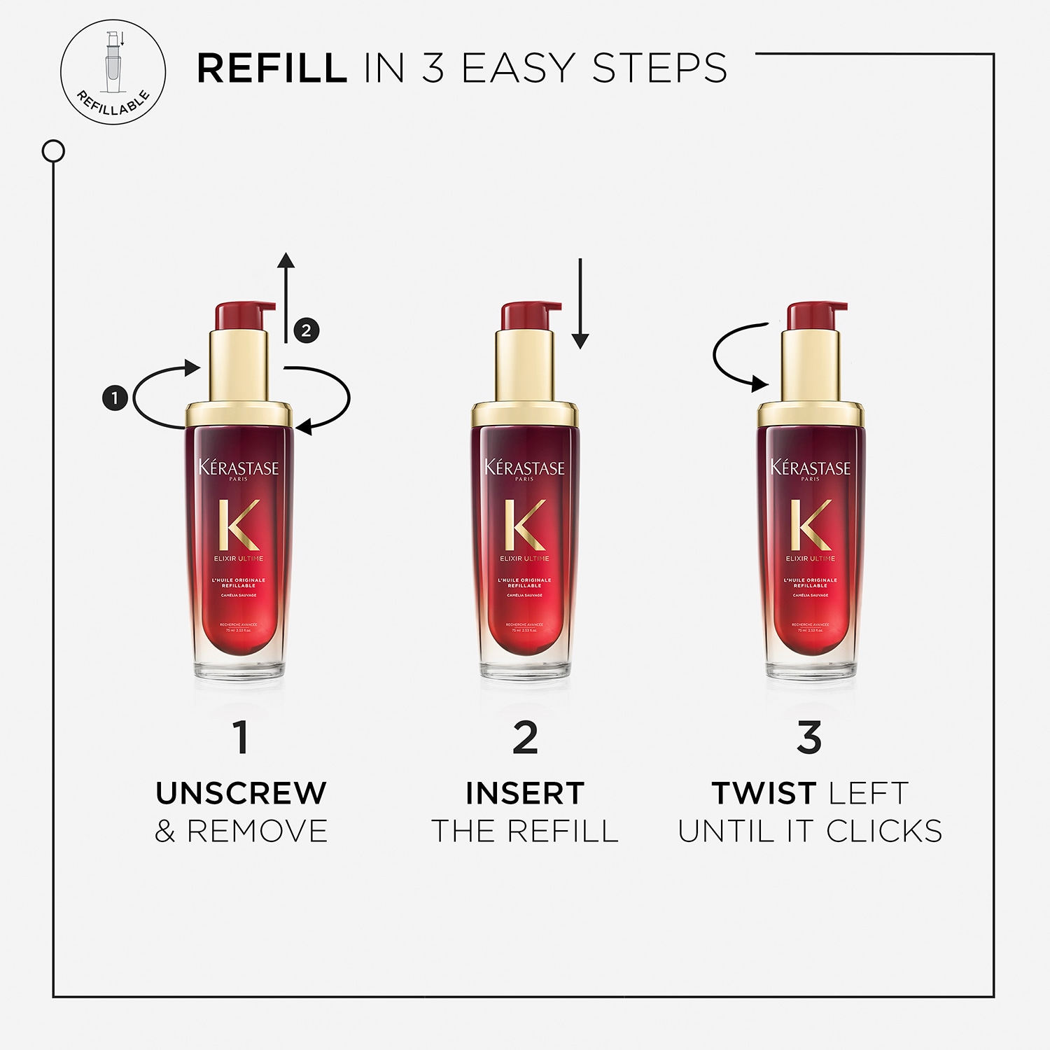 Elixir Ultime Burgundy Rouge L'Huile Originale Hair Oil