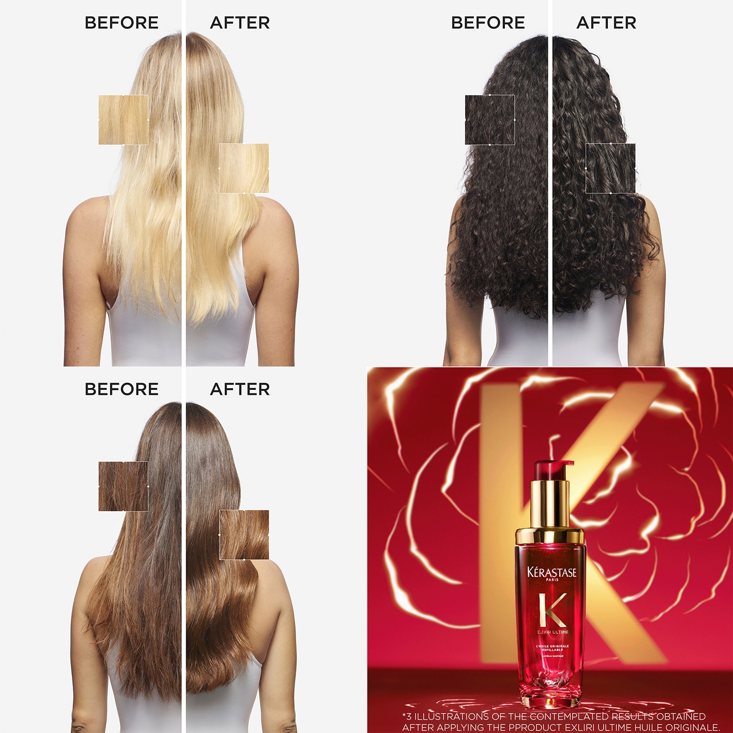 Elixir Ultime Burgundy Rouge L'Huile Originale Hair Oil