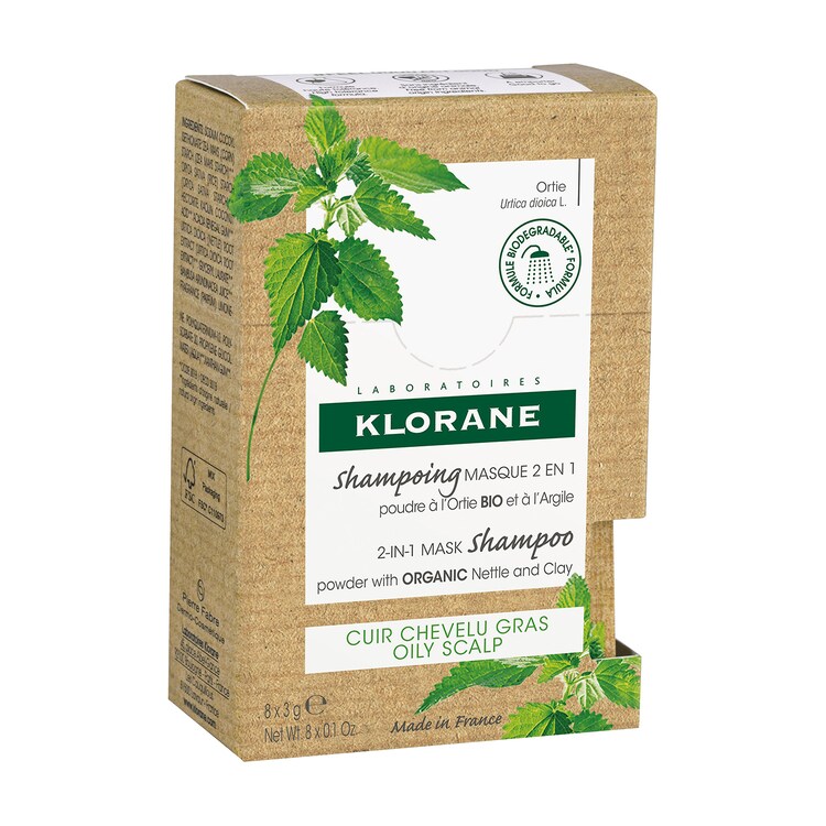 Shampoing masque à la poudre d'Ortie BIO - Shampoing pour Cuir chevelu gras