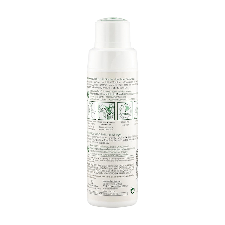 Capillaire - Shampoing Sec En Poudre Extra-Doux Au Lait d’Avoine Sans Gaz