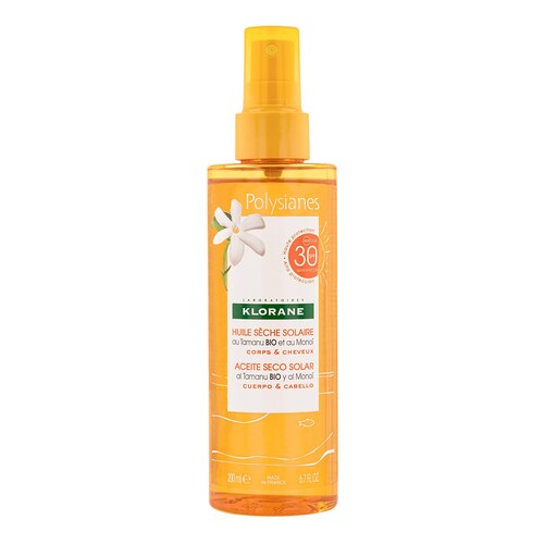 KLORANE - Huile sèche solaire SPF 30 au Monoï & Tamanu BIO