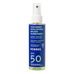 CUCUMBER HYALURONIC - Spray ochronny do twarzy i ciała z SPF 30/50, KORRES