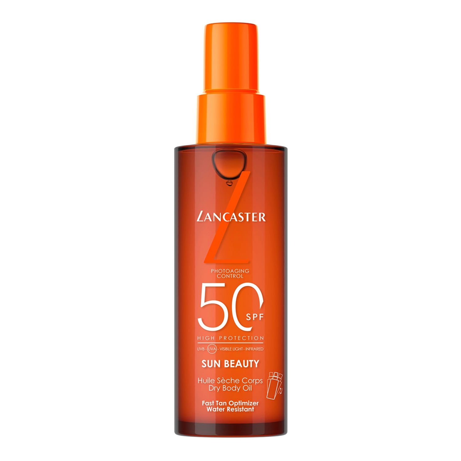 LANCASTER - SUN BEAUTY - Suchý olej ve spreji na opalování SPF 50