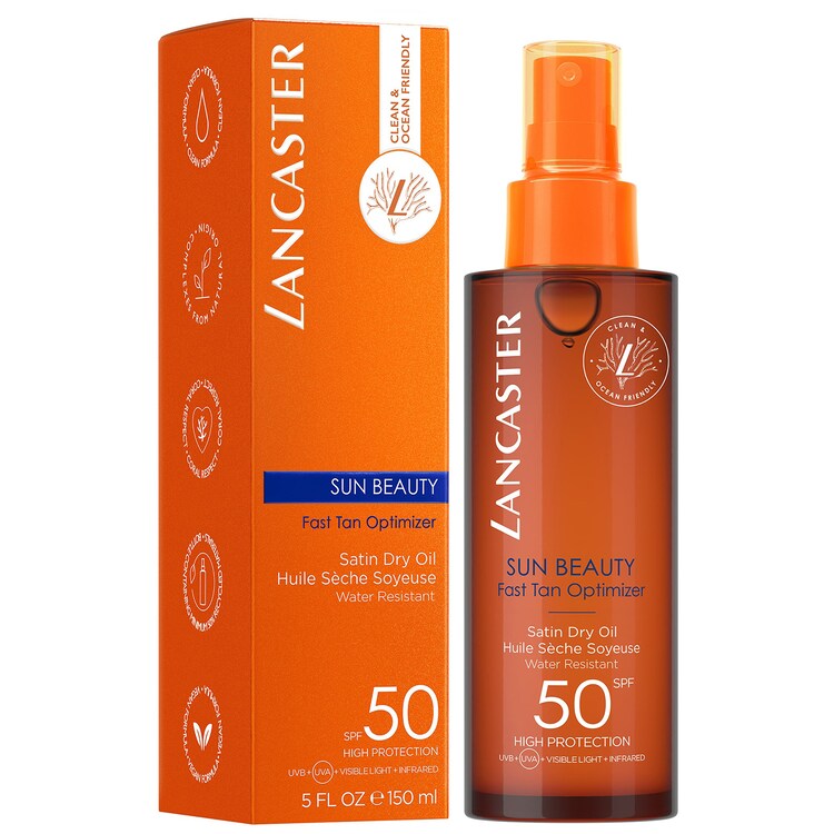 SUN BEAUTY - Huile Sèche Soyeuse Accélérateur de Bronzage Spray SPF 50
