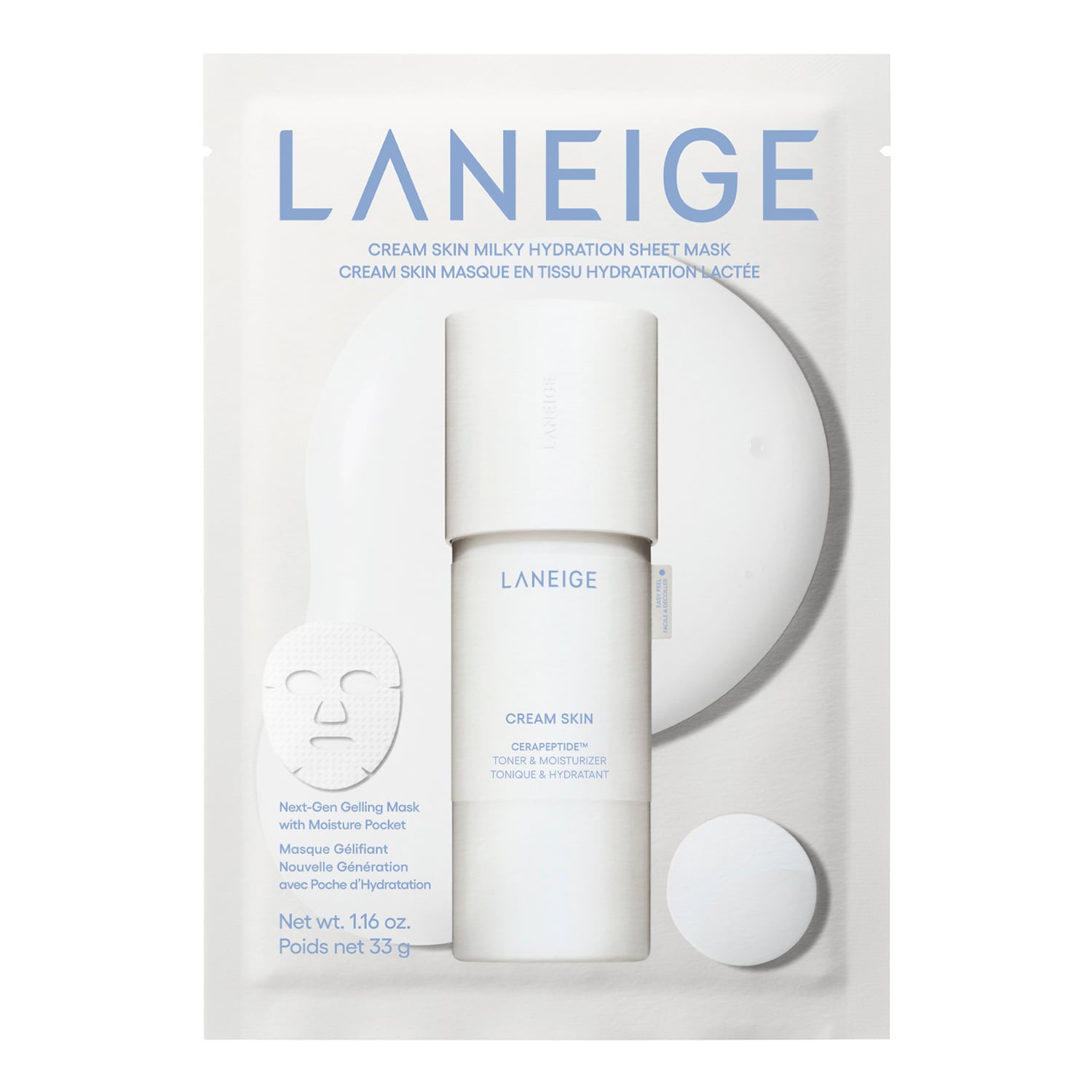 Laneige Cream Skin Milky Hydration Sheet Mask - Hydratisierende, beruhigende Tuchmaske