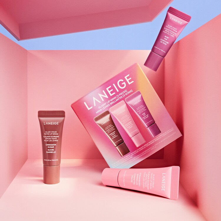 Glassy Lip Minis - Estuche de sérums labiales con color de edición limitada