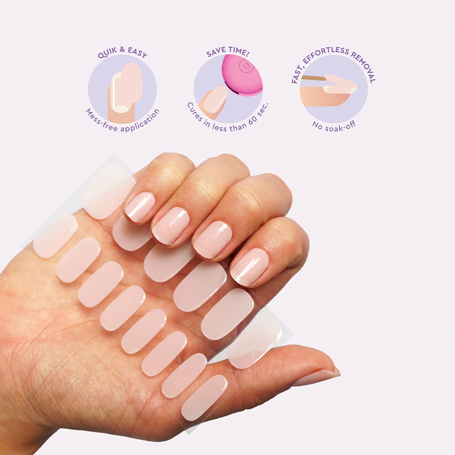 Blush Gel Nail Strips Starter