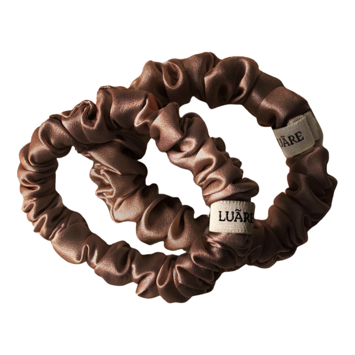 LUARE - The Mini Scrunchies Nougat - hedvábné gumičky do vlasů