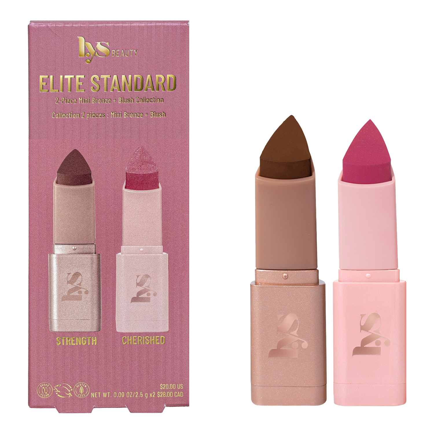 Elite Standard  2-Piece Mini Bronze + Blush Collection