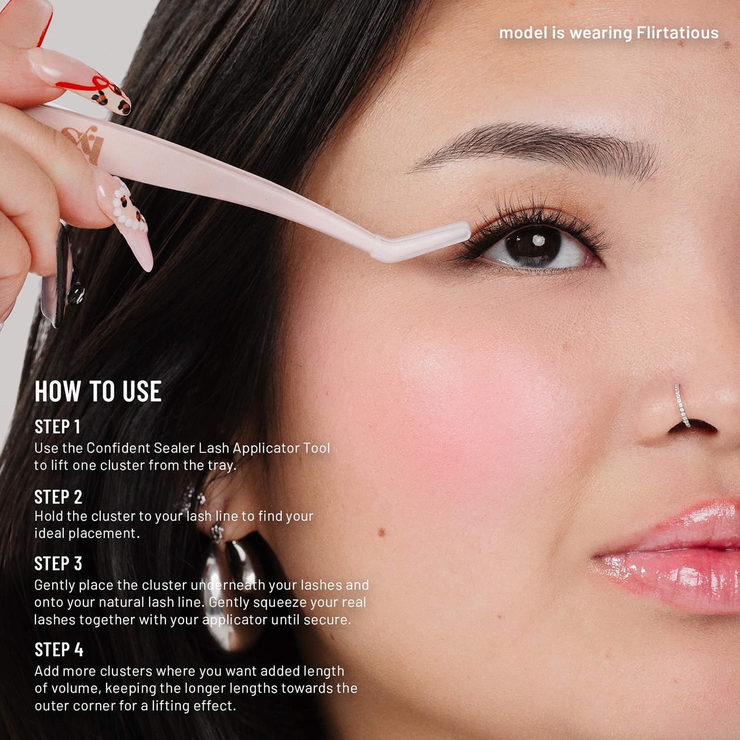 Uplifted Press & Go Lashes - Pre-Glued Lash Clusters