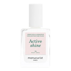 Active Shine Icy - Esmalte de tratamiento reparador con n&aacute;cares plateados, Manucurist