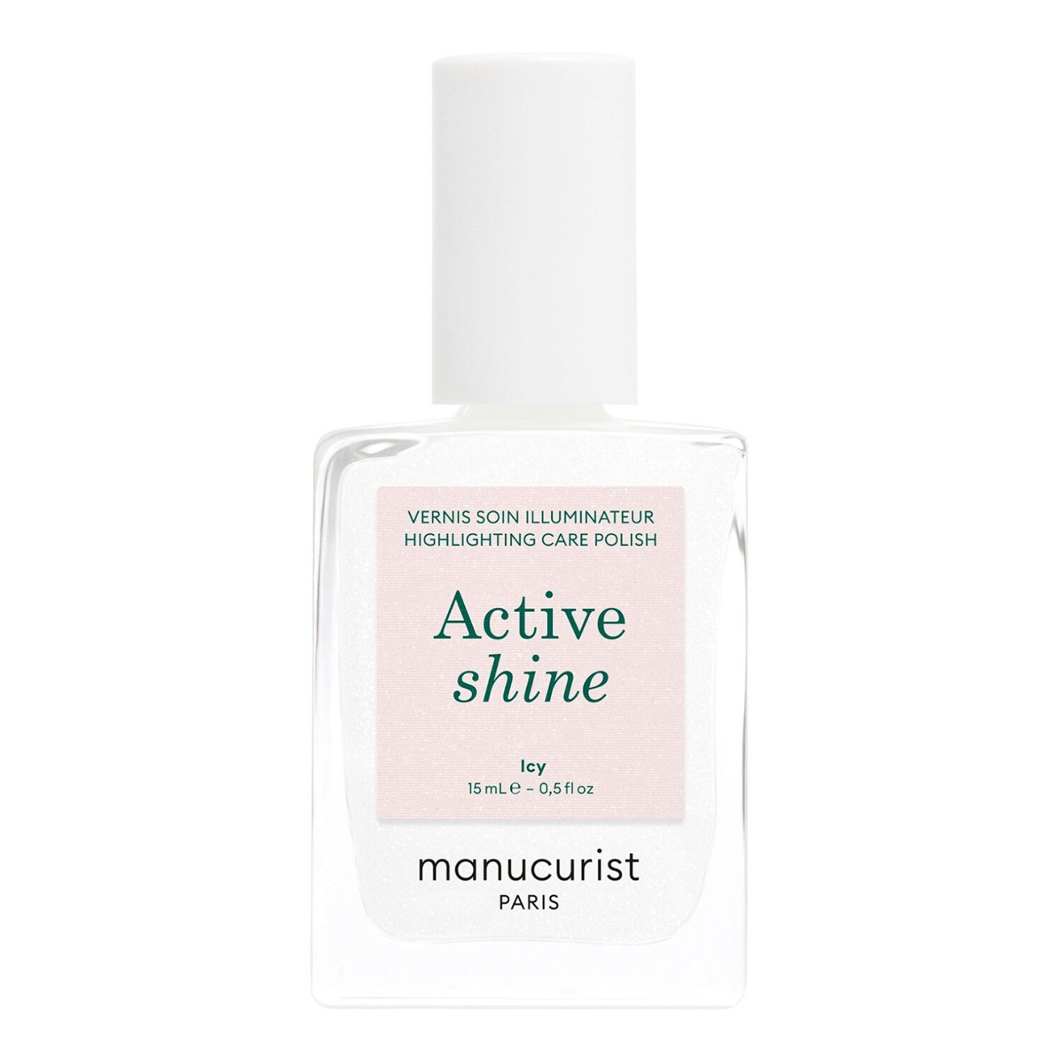 MANUCURIST - Active Shine Icy - Regenerační pečující lak, mléčný a stříbrně perleťový efekt
