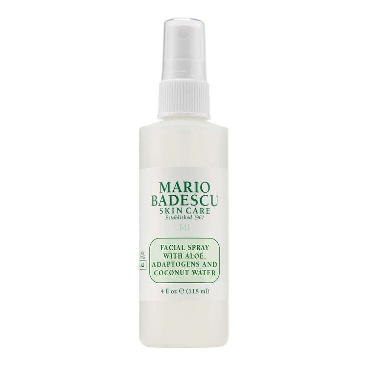 Spray per il viso con aloe vera, adattogeni e acqua di cocco