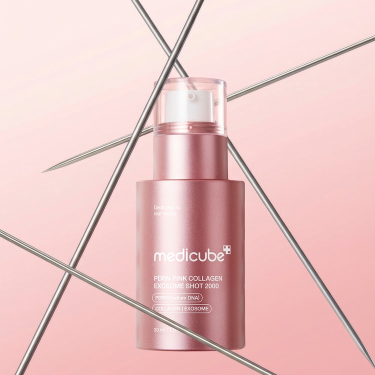 PDRN Pink Collagen Exosome Shot 2000 - Siero viso illuminante ed elasticizzante