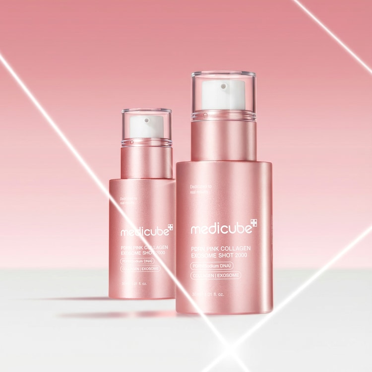 PDRN Pink Collagen Exosome Shot 2000 - Siero viso illuminante ed elasticizzante