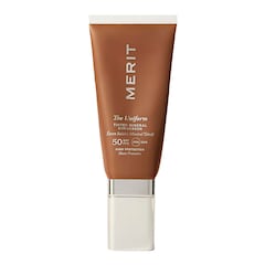 The Uniform - Fluido solare minerale colorato SPF 50, MERIT BEAUTY