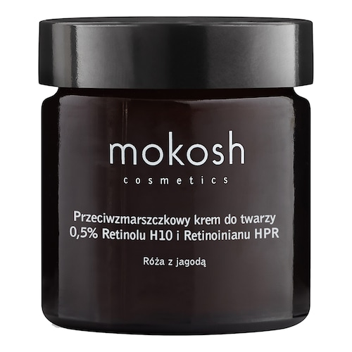MOKOSH - Przeciwzmarszczkowy krem do twarzy 0,5% Retinolu H10 i Retinoinianu HPR Róża z j