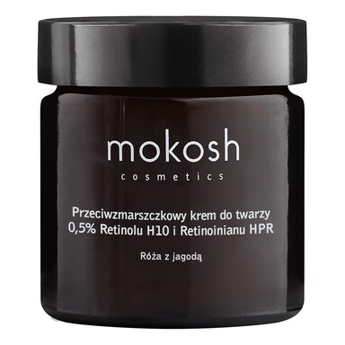 MOKOSH - Przeciwzmarszczkowy krem do twarzy 0,5% Retinolu H10 i Retinoinianu HPR Róża z j