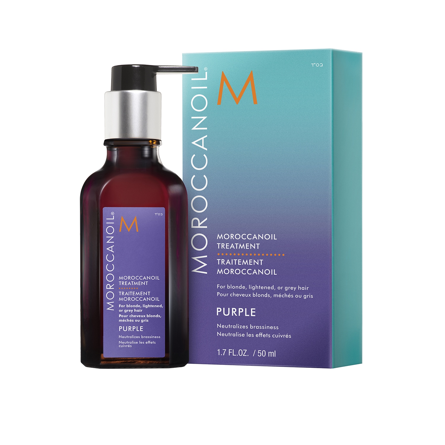Tratament Moroccanoil Violet - pentru par blond, cu șuvițe sau