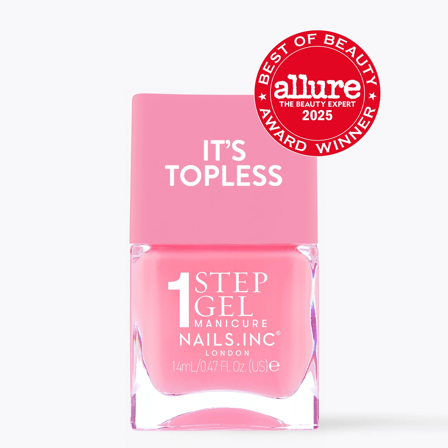 It's Topless 1-Step Gel Nail Polish, Allegra, Rose Pink
