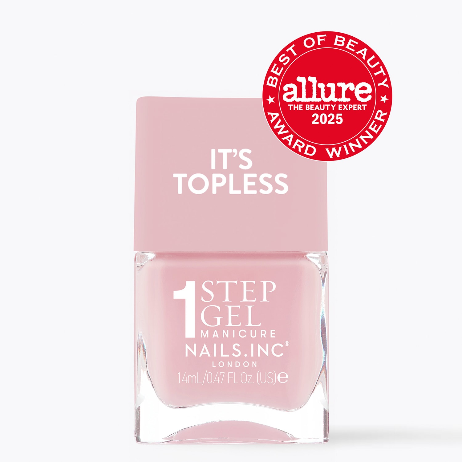 It's Topless 1-Step Gel Nail Polish, Florence, Light Powder Pink