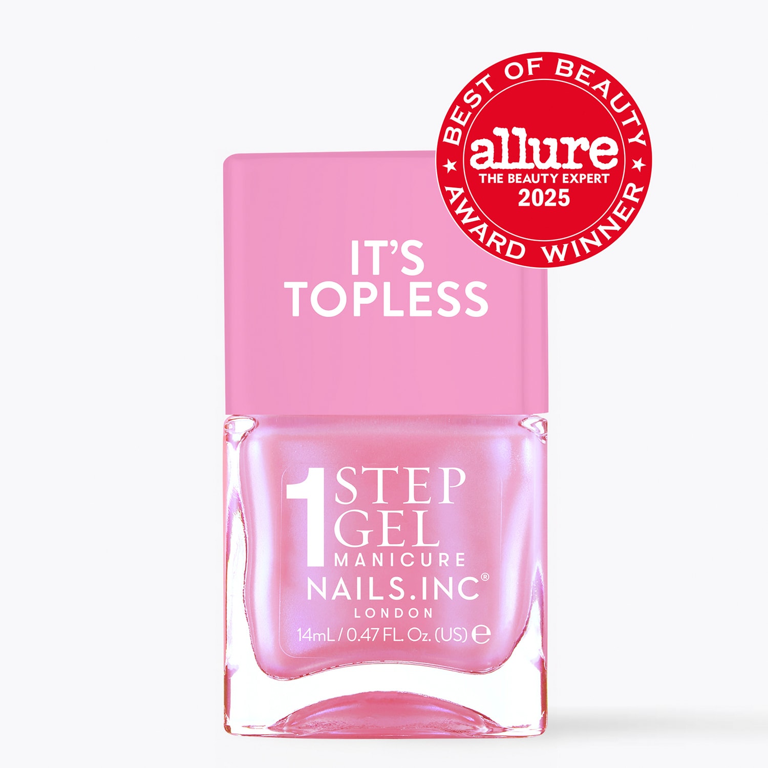 It's Topless 1-Step Gel Nail Polish, Addison, Iridescent Pink