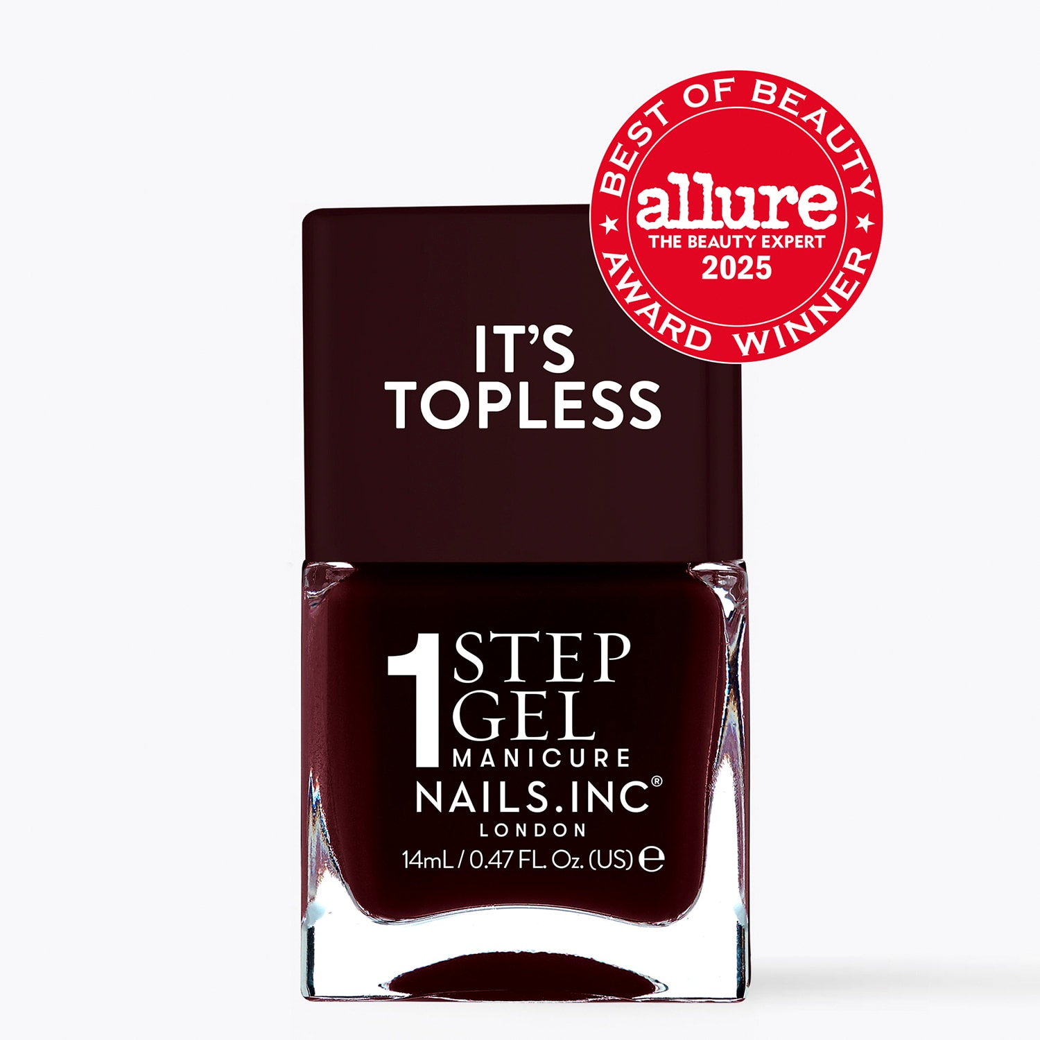 It's Topless 1-Step Gel Nail Polish, Billie, Burgundy