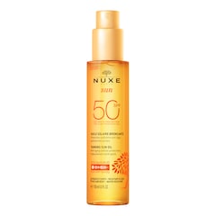 Nuxe Sun Huile Solaire Bronzante - Protection Protection SPF50 visage et corps, NUXE