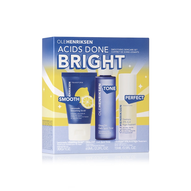 Acids Done Bright Set Estuche tratamiento - Rutina Exfoliante Alisadora con AHA
