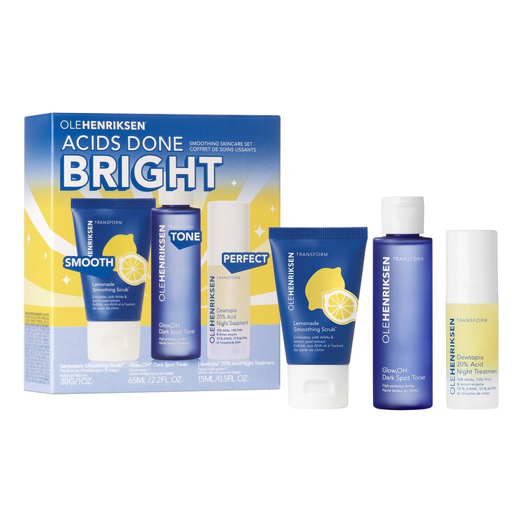 Acids Done Bright Set Estuche tratamiento - Rutina Exfoliante Alisadora con AHA