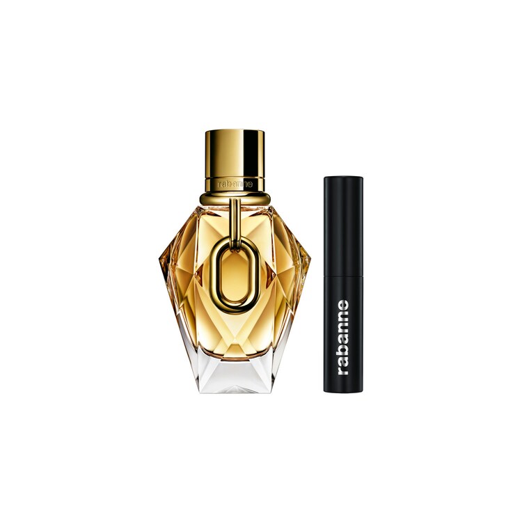 Rabanne – Vánoční sada: Million Gold for Her EdP + objemová řasenka