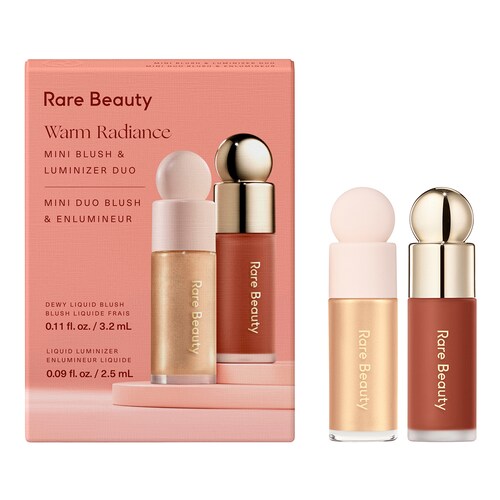 Rare Beauty - Warm Radiance Mini Blush & Luminizer Duo – Μίνι ντουέτο ρουζ και προϊόν λάμψης