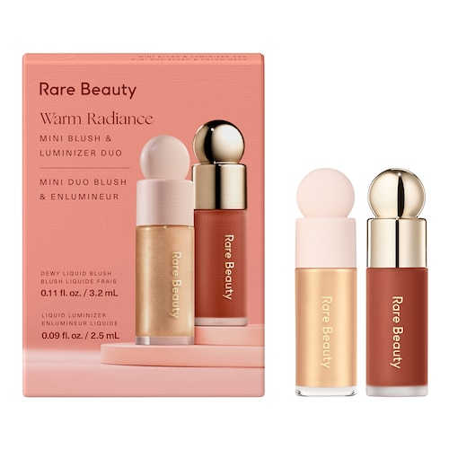 RARE BEAUTY - Warm Radiance Mini Blush & Luminizer Duo – Mini duo tvářenky a rozjasňovače