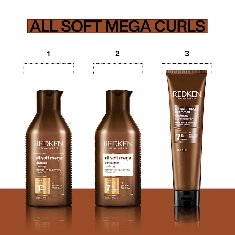 All Soft Mega Curls - Champú para cabello muy seco, rizado a encrespado