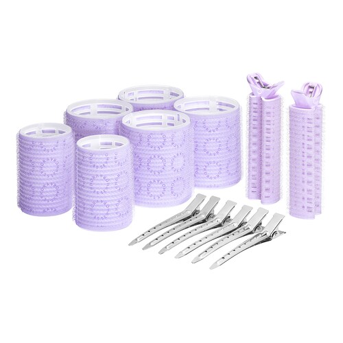 Roll & Bounce Hair Rollers set - Set med självhäftande hårrullar för styling