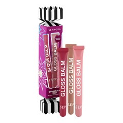 GLOSS BALM TRIO - &Sigma;&epsilon;&tau; έ&gamma;&chi;&rho;&omega;&mu;&omicron;&upsilon; balm &chi;&epsilon;&iota;&lambda;&iota;ώ&nu; &mu;&epsilon; &mu;&iota;&alpha; &alpha;&pi;&omicron;&kappa;&lambda;&epsilon;&iota;&sigma;&tau;&iota;&kappa;ή &alpha;&pi;ό&chi;&rho;&omega;&sigma;&eta;, Sephora Collection