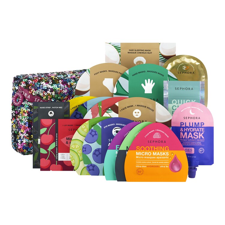 MASK MANIA - Conjunto de 20 máscaras para o rosto, olhos e corpo
