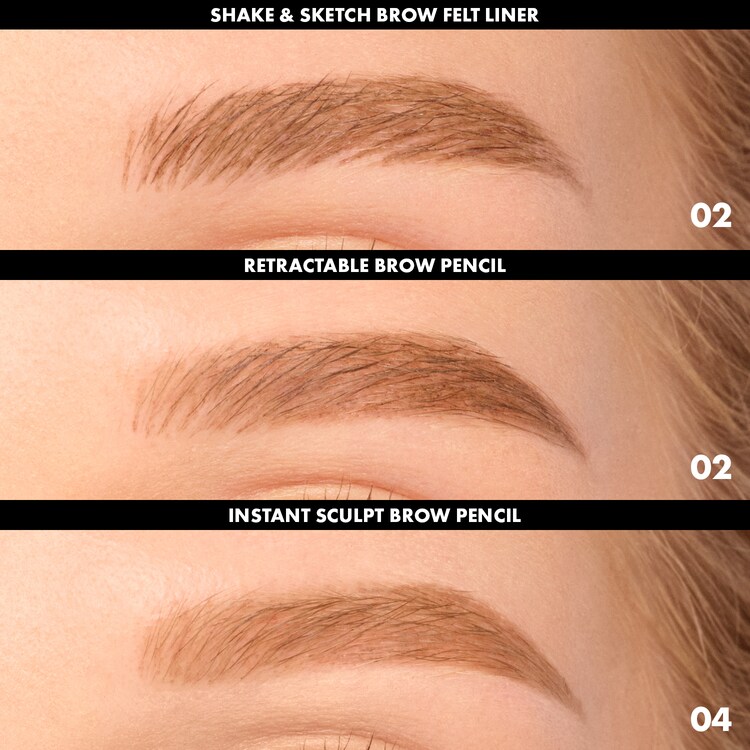 Shake & Sketch Brow Felt Liner - Øjenbrynspen med ultrafin spids