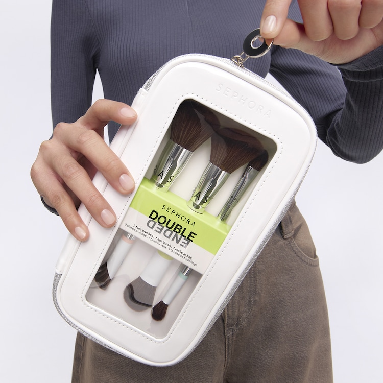 Le Kit de Pinceaux Double-Embout - Kit de pinceaux maquillage visage et yeux