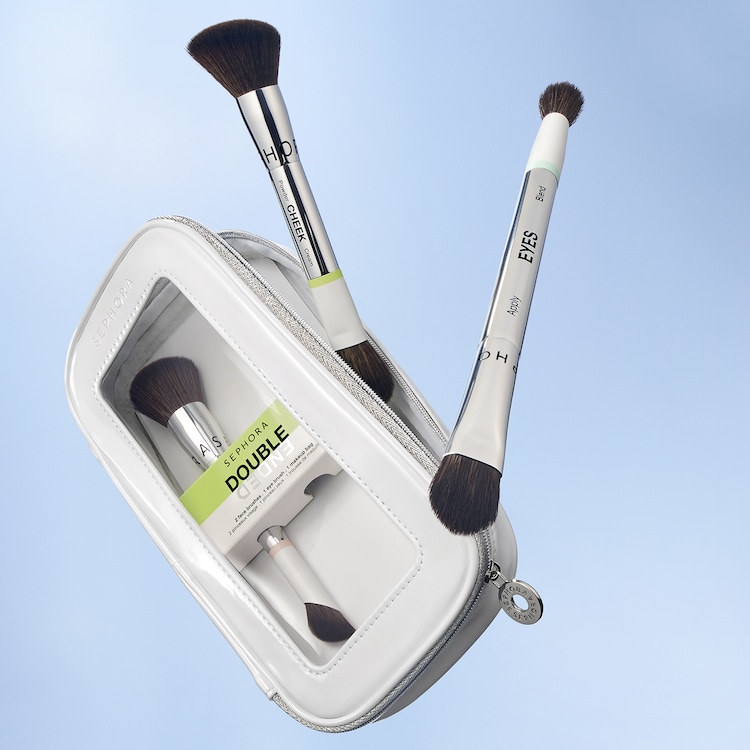 Le Kit de Pinceaux Double-Embout - Kit de pinceaux maquillage visage et yeux
