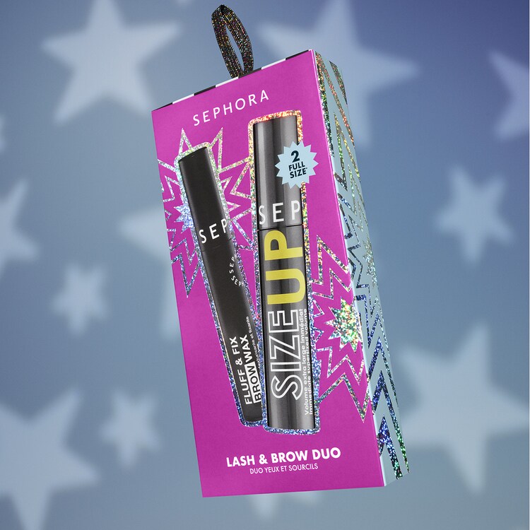 LASH & BROW DUO - Mascara Size Up avec cire sourcils texturisante et fixante