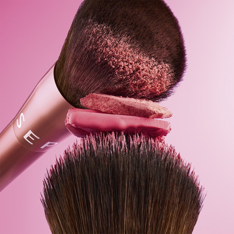 BLUSH BLUSH GLOW SET - Palette guance e pennello a doppia punta