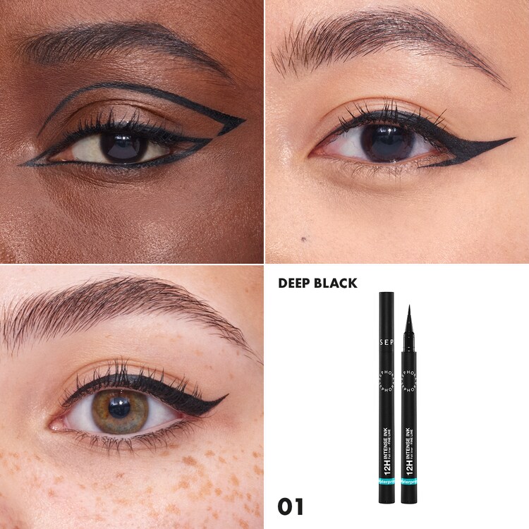 12H Intense Ink Felt Liner Fine Line - Precyzyjny eyeliner w pisaku