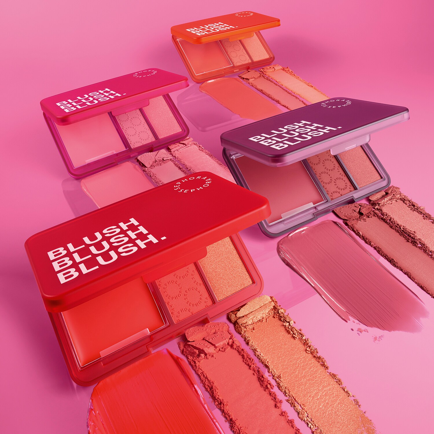 Палетка румян для щек Sephora Collection Palette Blush Blush Blush, 10 г, оттенок 01 Candy lover — фото 5