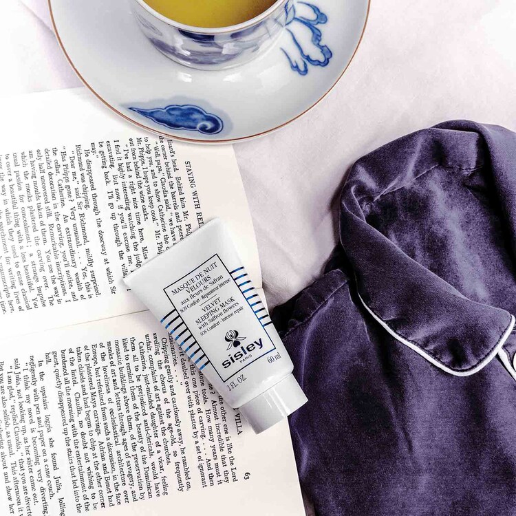 Velvet Sleeping Mask with Saffron Flowers - Maska do twarzy na noc