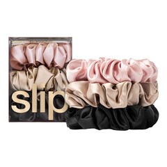 chouchous pure soie larges - Zestaw 3 szerokich gumek do włosów, SLIP